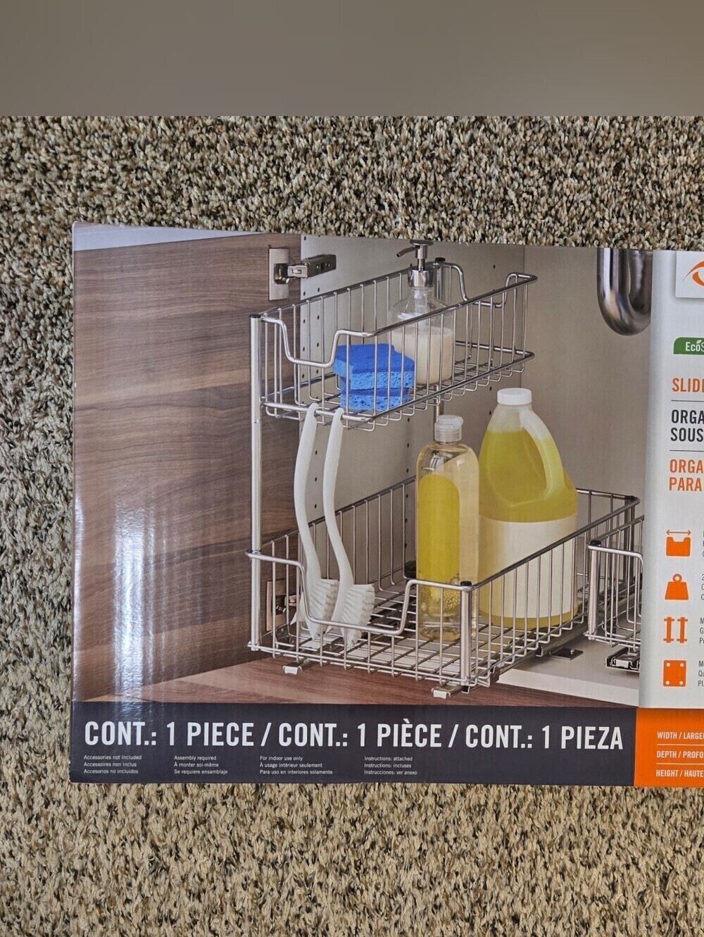 Sliding Undersink Organizer Add Storage Space Under Sink Kitchen Bathroom Home